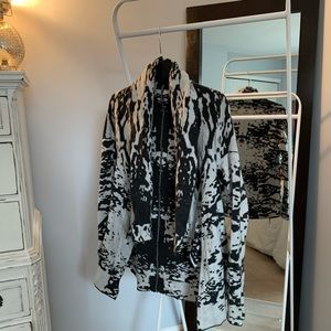 Michael stars black and grey cardigan sweater